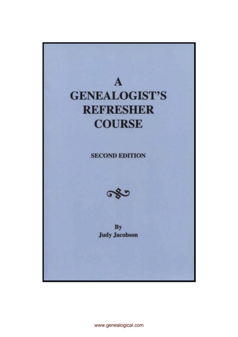 Cover image for book A Genealogist's Refresher Course