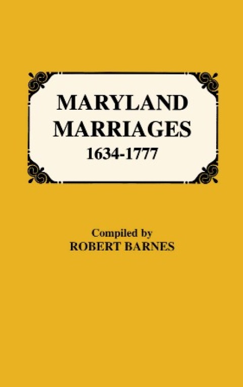 Cover image for book Maryland Marriages, 1634-1777