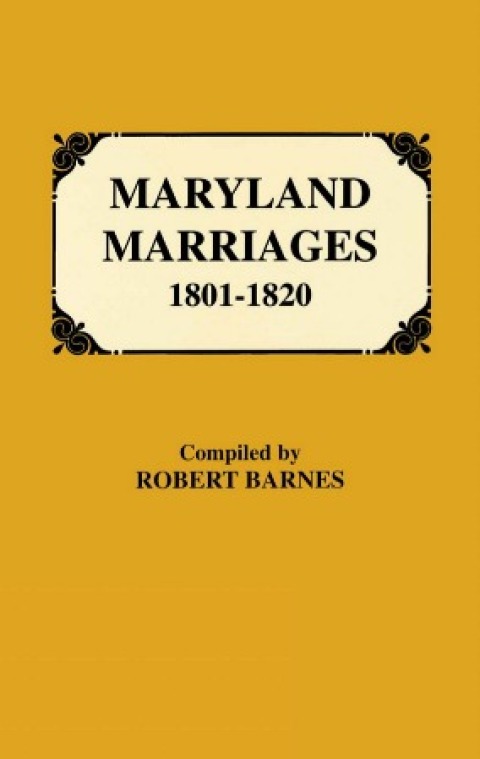 Cover image for book Maryland Marriages, 1801-1820