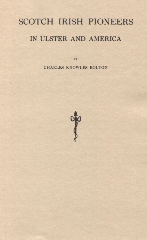 Cover image for book Scotch Irish Pioneers In Ulster and America