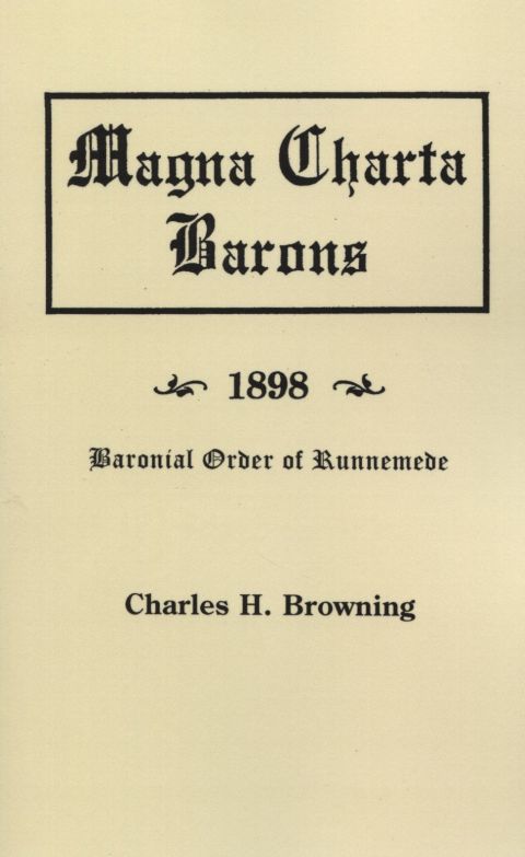 Cover image for book The Magna Charta Barons and Their American Descendants [1898]