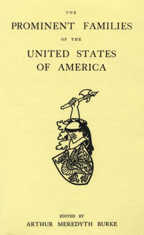 Cover image for book The Prominent Families of the United States of America