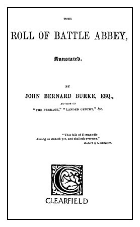 Cover image for book The Roll of Battle Abbey