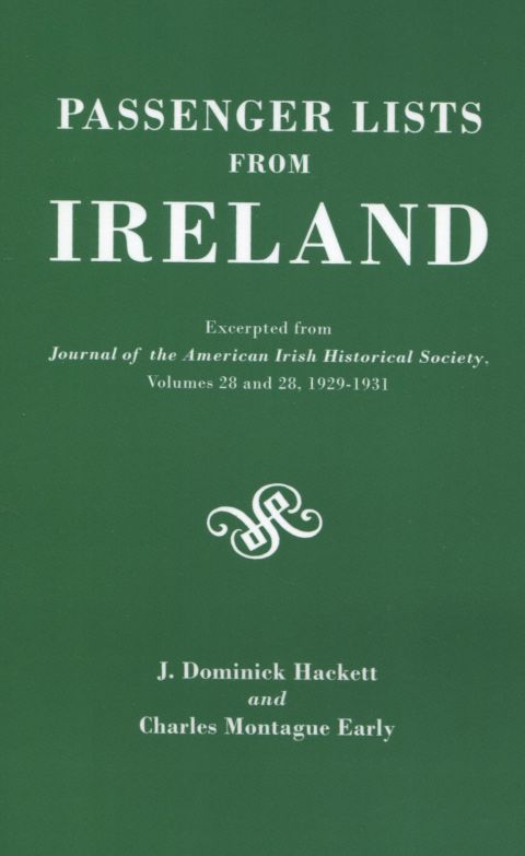 Cover image for book Passenger Lists from Ireland