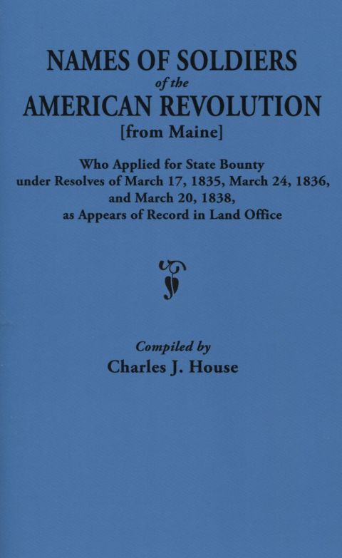 Cover image for book Names of Soldiers of the American Revolution [from Maine]
