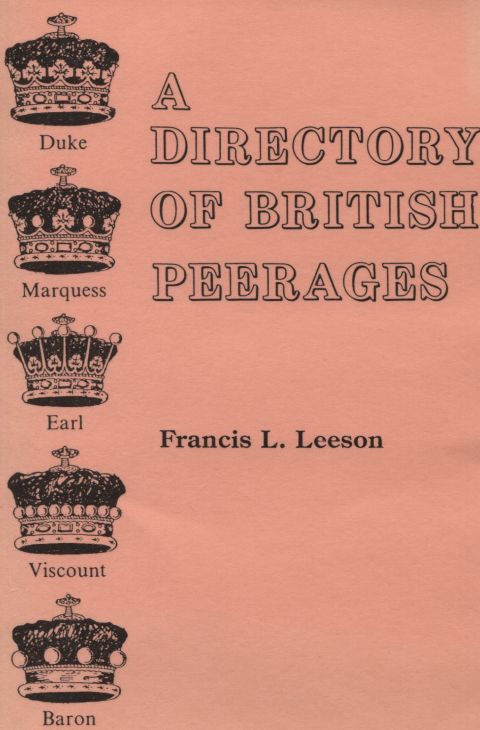 Cover image for book A Directory of British Peerages