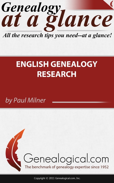 Cover image for book Genealogy at a Glance: English Genealogy Research
