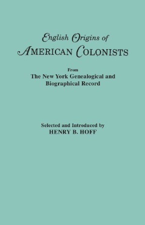 Cover image for book English Origins of American Colonists
