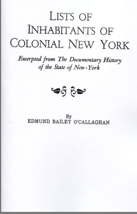 Cover image for book Lists of Inhabitants of Colonial New York