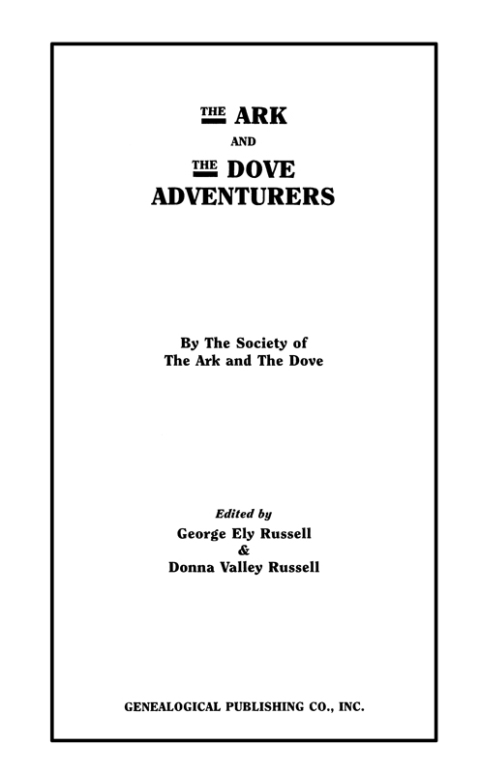 Cover image for book The Ark and the Dove Adventurers