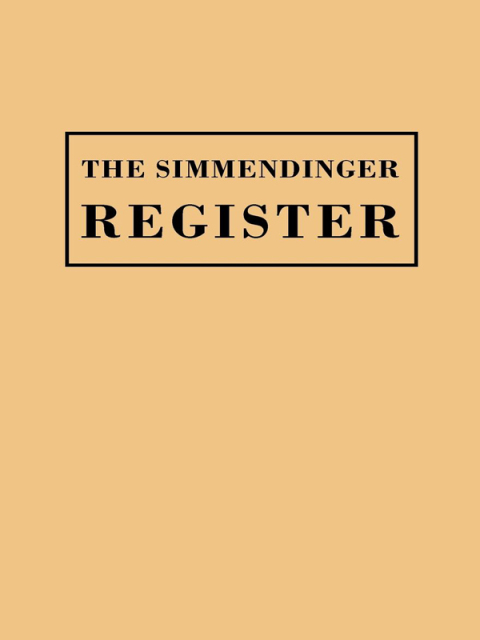Cover image for book True and Authentic Register of Persons . . . Who in The Year 1709 Journeyed . . . from Germany to America