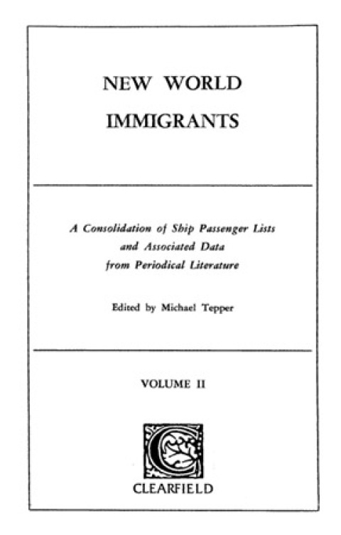 Cover image for book New World Immigrants
