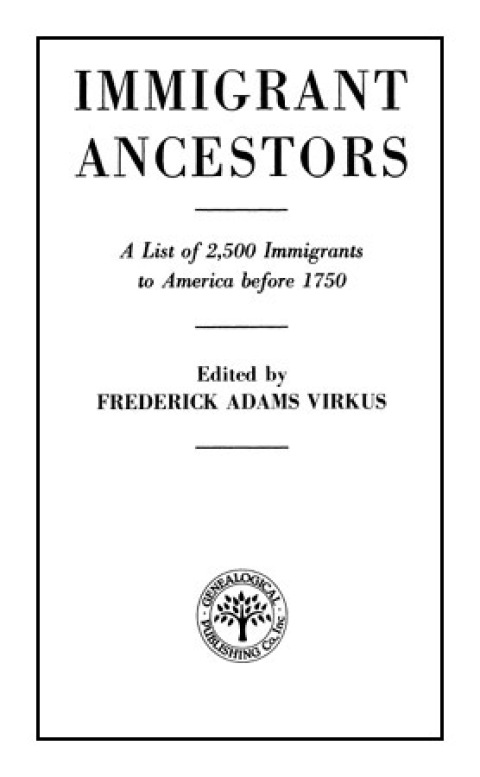 Cover image for book Immigrant Ancestors