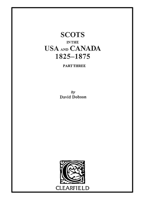 Cover image for book Scots in the USA and Canada, 1825-1875