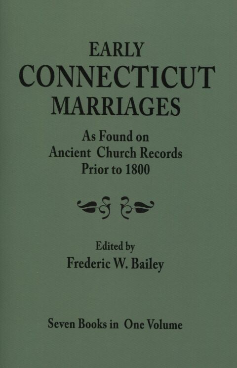Cover image for book Early Connecticut Marriages