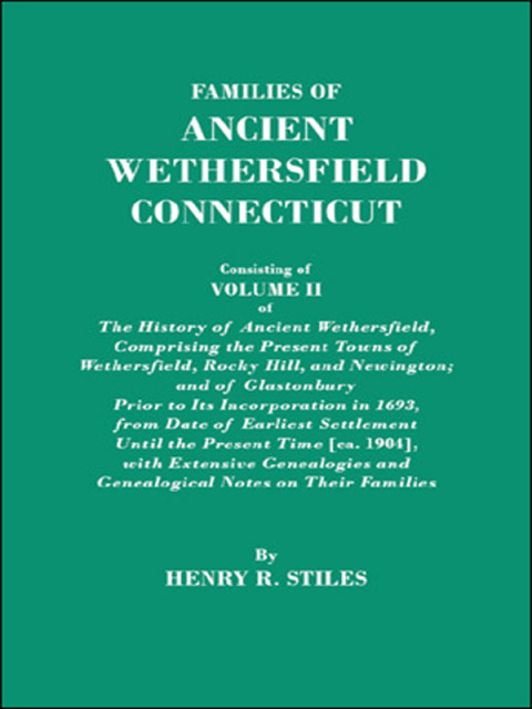 Cover image for book Families of Ancient Wethersfield, Connecticut