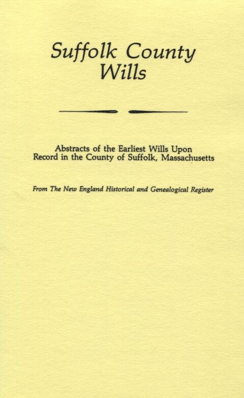 Cover image for book Suffolk County Wills