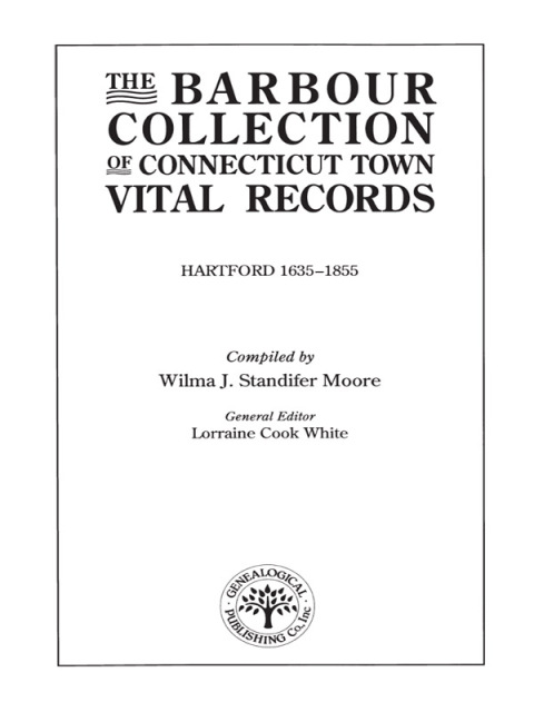 Cover image for book The Barbour Collection of Connecticut Town Vital Records [Vol. 19]