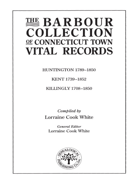 Cover image for book The Barbour Collection of Connecticut Town Vital Records [Vol. 20]