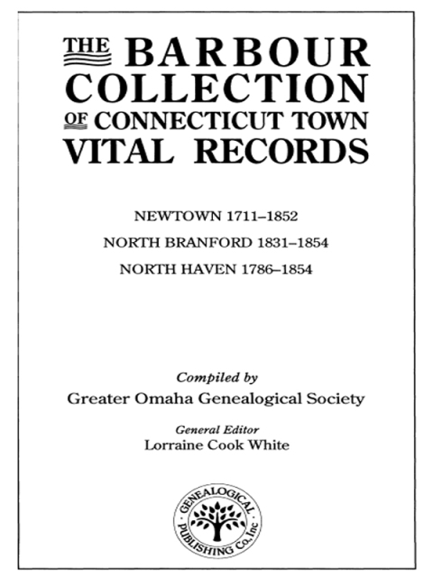 Cover image for book The Barbour Collection of Connecticut Town Vital Records [Vol. 31]