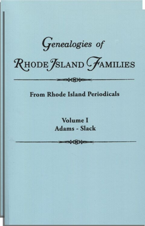 Cover image for book Genealogies of Rhode Island Families