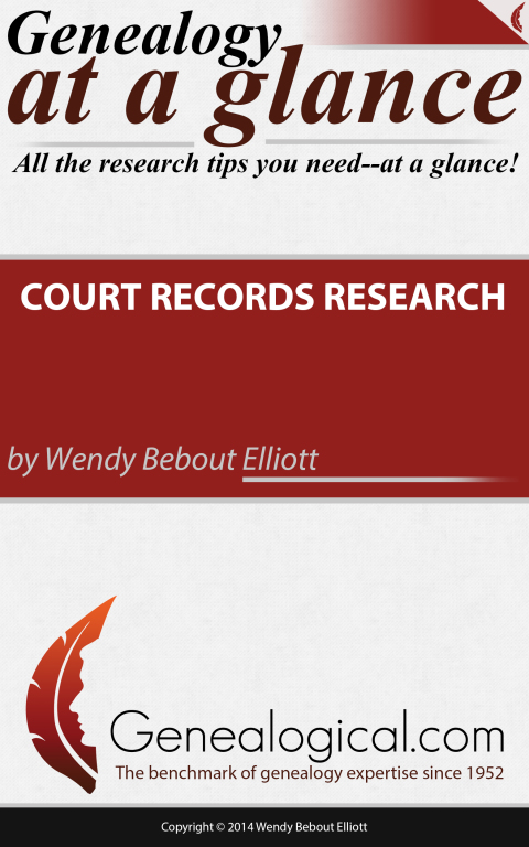 Cover image for book Genealogy at a Glance: Court Records Research