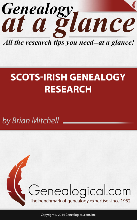 Cover image for book Genealogy at a Glance: Scots-Irish Genealogy Research