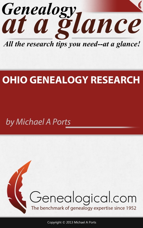 Cover image for book Genealogy at a Glance: Ohio Genealogy Research