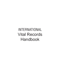 صورة الغلاف: International Vital Records Handbook. 7th Edition 7th edition 9780806320618