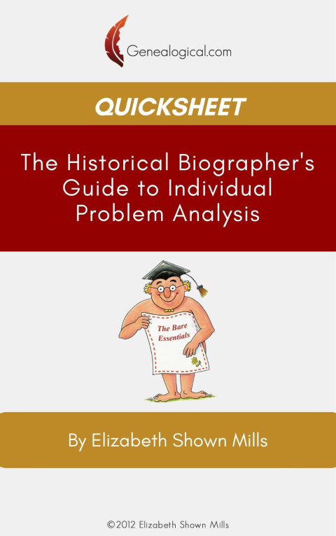 Cover image for book QuickSheet: The Historical Biographer's Guide to Individual Problem Analysis