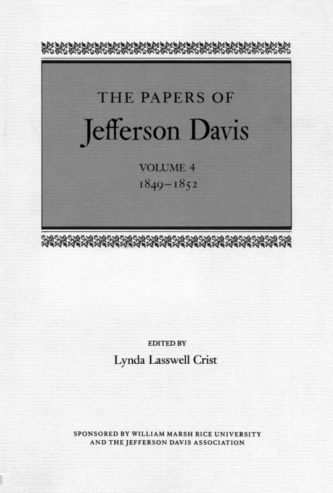 Cover image for book The Papers of Jefferson Davis