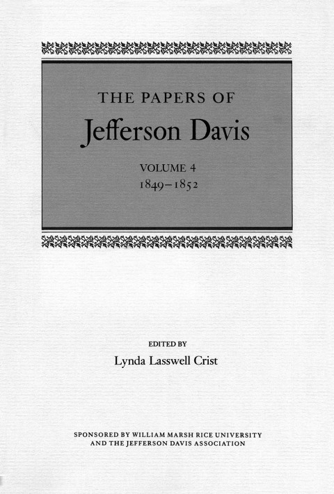 Cover image for book The Papers of Jefferson Davis