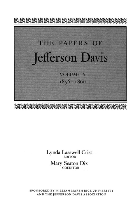 Cover image for book The Papers of Jefferson Davis