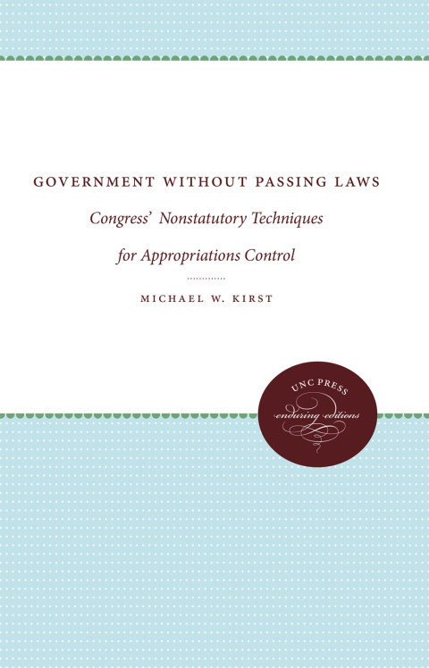 Cover image for book Government Without Passing Laws