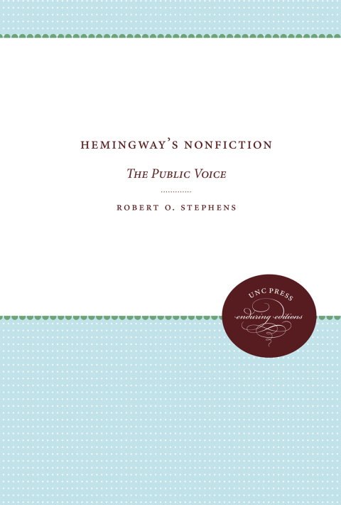 Cover image for book Hemingway's Nonfiction