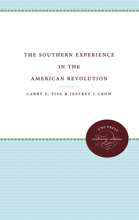 Cover image for book The Southern Experience in the American Revolution