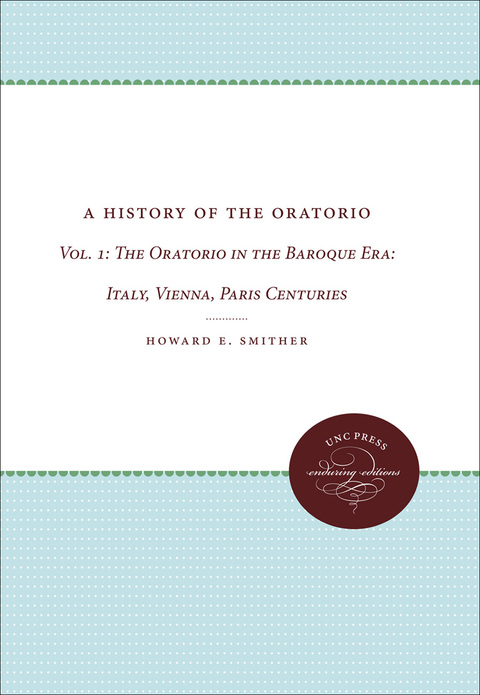 Cover image for book A History of the Oratorio