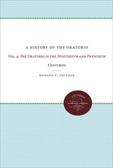 Cover image for book A History of the Oratorio