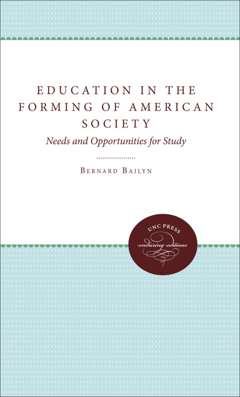 Cover image for book Education in the Forming of American Society