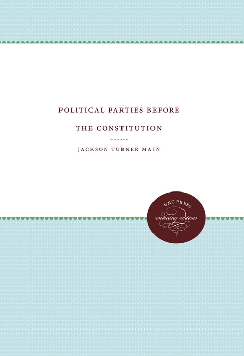 Cover image for book Political Parties before the Constitution