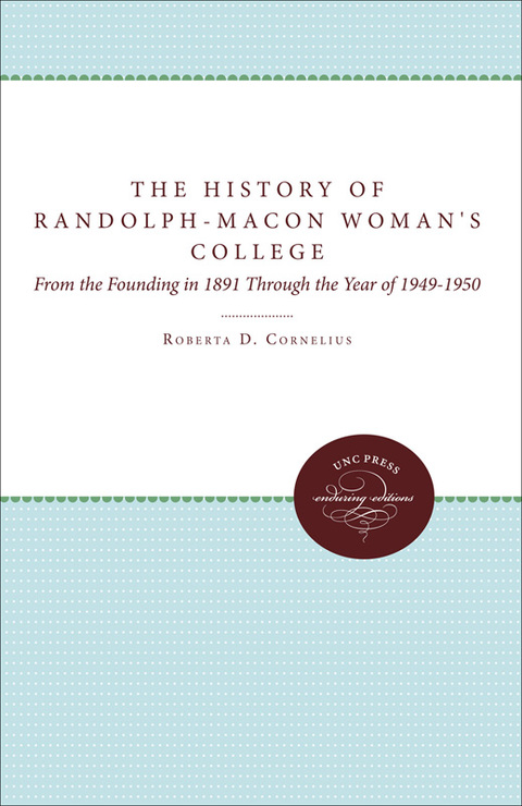 Cover image for book The History of Randolph-Macon Woman's College