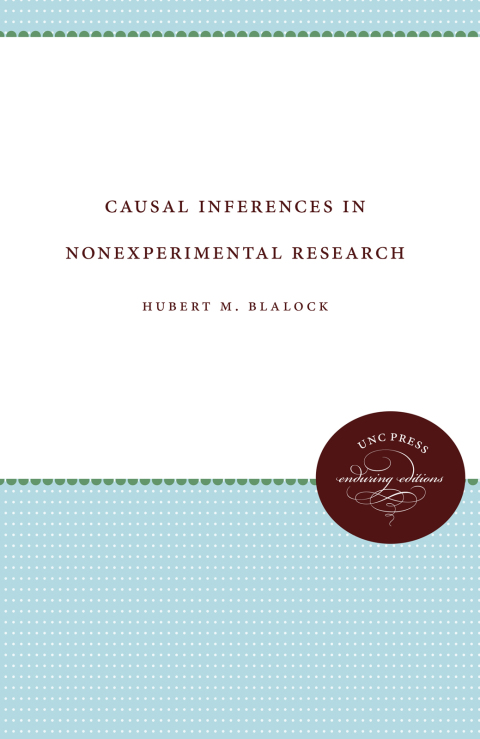Cover image for book Causal Inferences in Nonexperimental Research