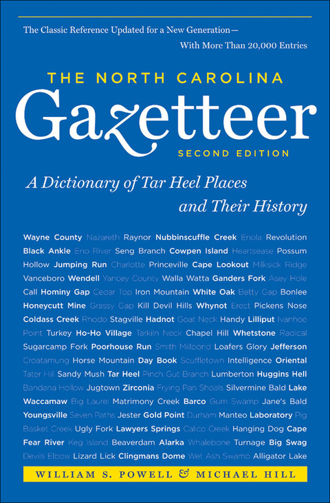 Cover image for book The North Carolina Gazetteer, 2nd Ed