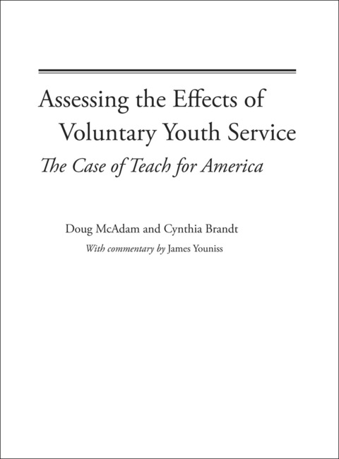 Cover image for book Assessing the Effects of Voluntary Youth Service