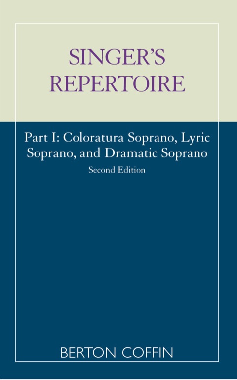 Cover image for book The Singer's Repertoire, Part I