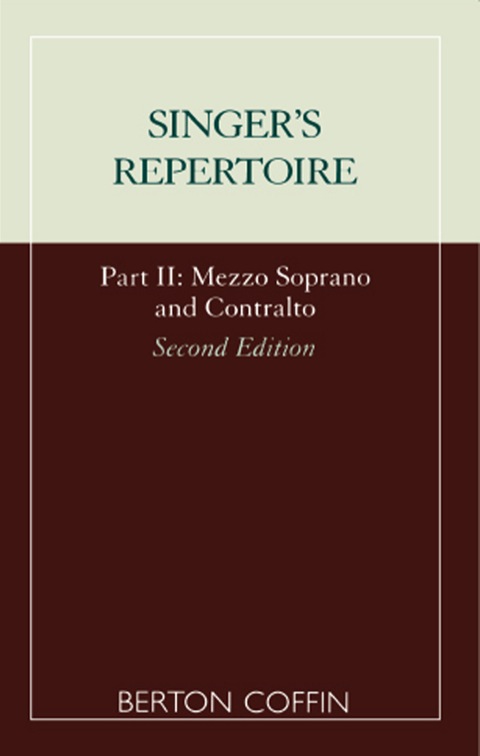 Cover image for book The Singer's Repertoire, Part II