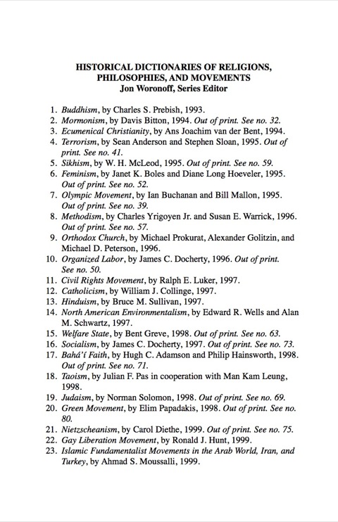 Cover image for book Historical Dictionary of the Baptists
