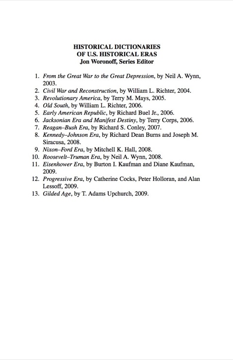 Cover image for book Historical Dictionary of the Gilded Age