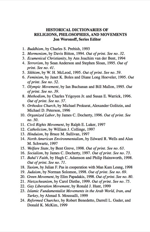 Cover image for book Historical Dictionary of Jehovah's Witnesses