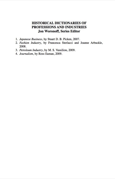 Cover image for book Historical Dictionary of Journalism